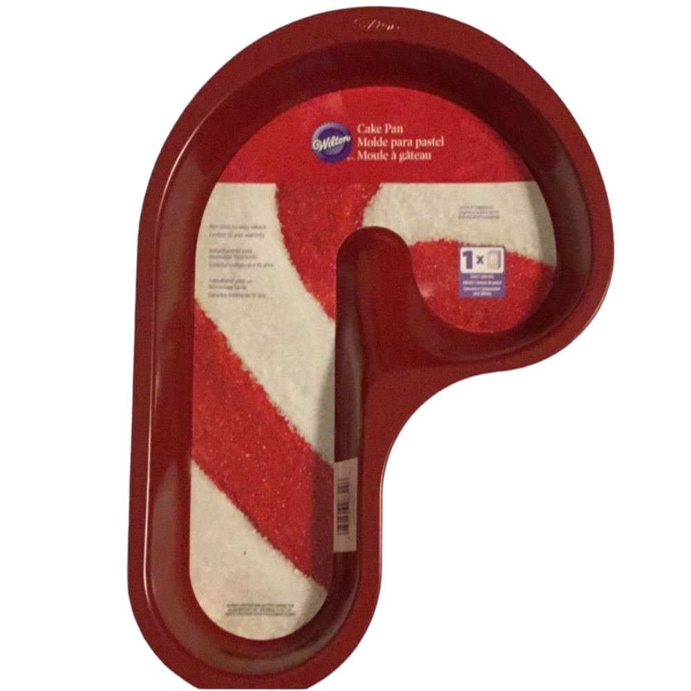 WILTON Cake Pan Candy Cane Metal NWT Red